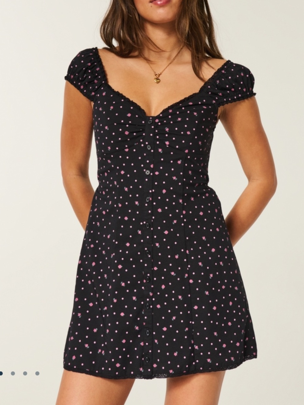 ISO Hollister Cap Sleeve Button Dress